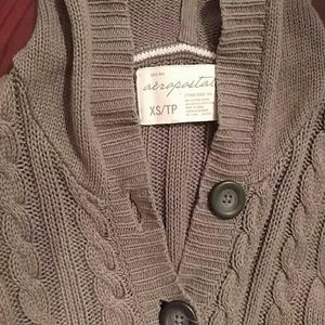 Women's XS Gray Aeropostale cable knit pull over